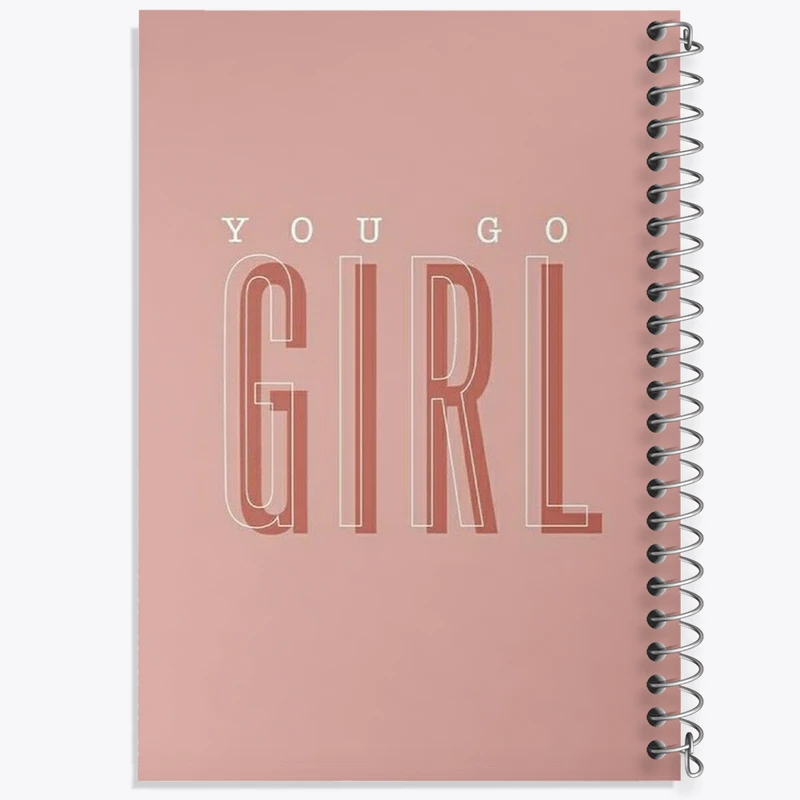 دفتر ژورنال نویسی 50 برگ خندالو مدل نقطه ای طرح You Go Girl کد N4024