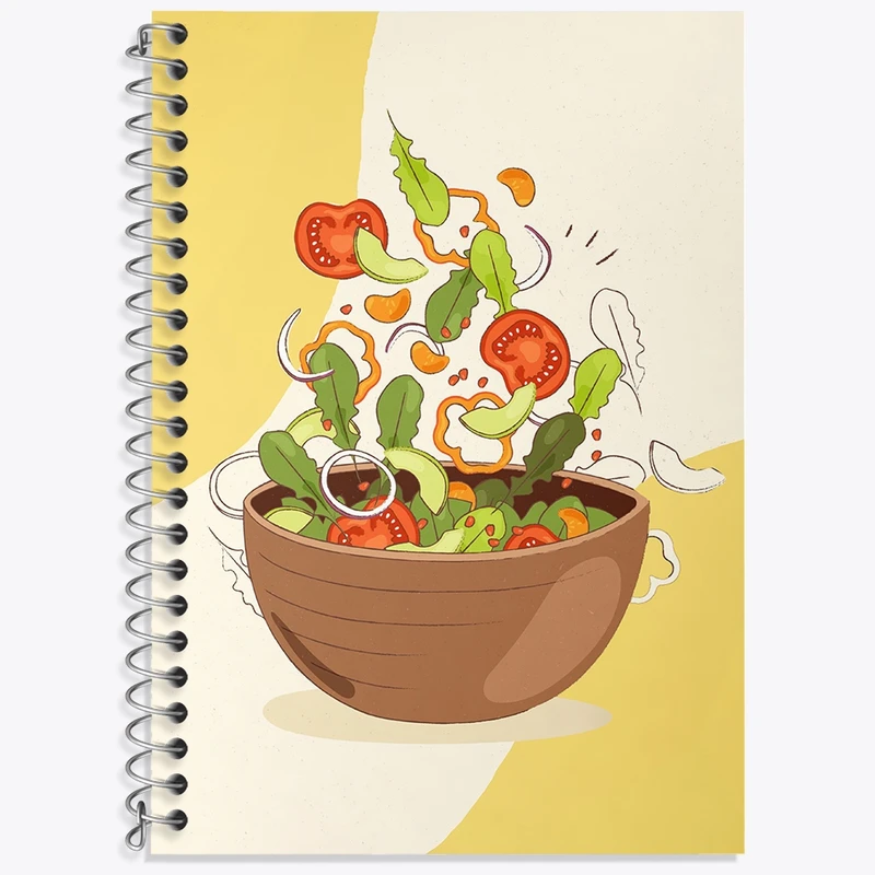 دفتر لغت 50 برگ خندالو طرح سالاد  کد 31104