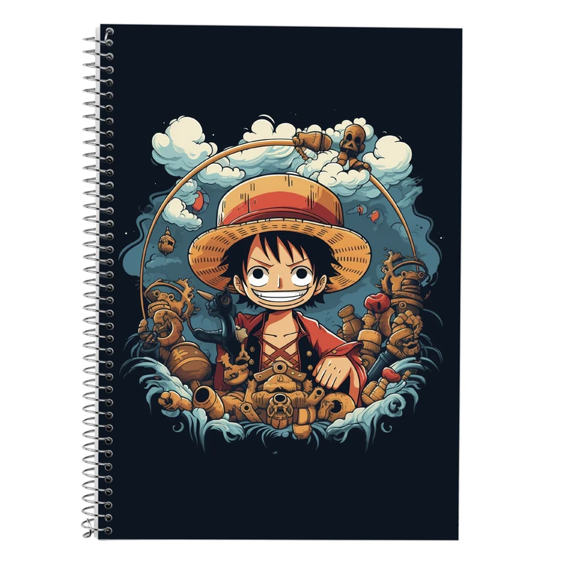 دفتر زبان 50 برگ مدوپد مدل دوخط طرح وان پیس One Piece کد DF11492