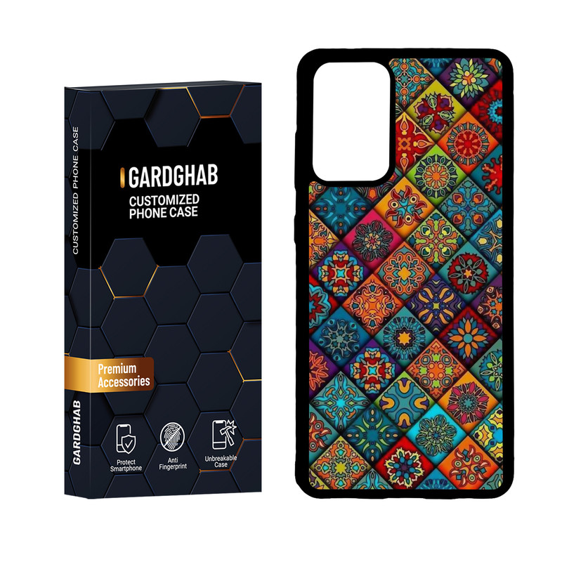 کاور گارد قاب مدل پشت گلس هنری مناسب برای گوشی موبایل سامسونگ Galaxy A72