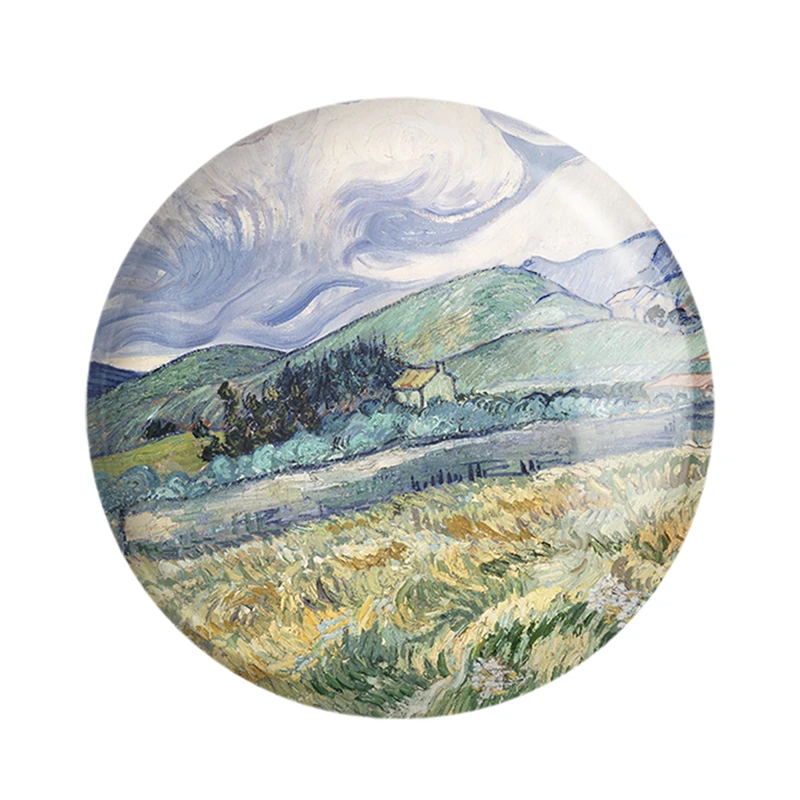 مگنت خندالو مدل منظره کوه پشت بیمارستان ونسان ونگوگ (Van Gogh) کد 36796
