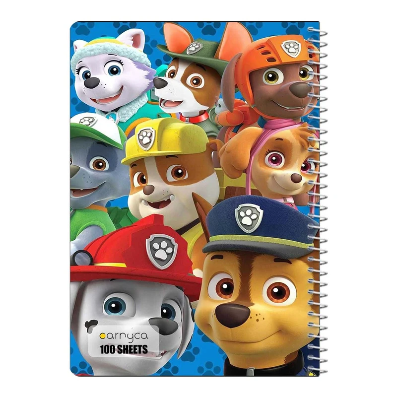 دفتر مشق 100 برگ سیمی کارنیکا طرح سگ های نگهبان paw patrol کد 49244