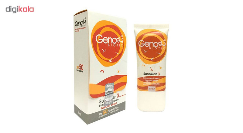 کرم ضد آفتاب رنگی ژنوبایوتیک مدل Sunogen3 حجم 50 میلی لیتر کرم ضد آفتاب رنگی ژنوبایوتیک مدل Sunogen3 حجم 50 میلی لیتر