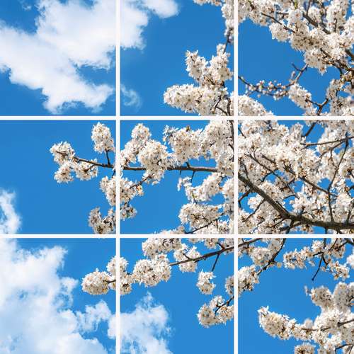 تایل سقفی آسمان مجازی مدل SK-421-3x3 سایز 60x60 مجموعه نه عددی