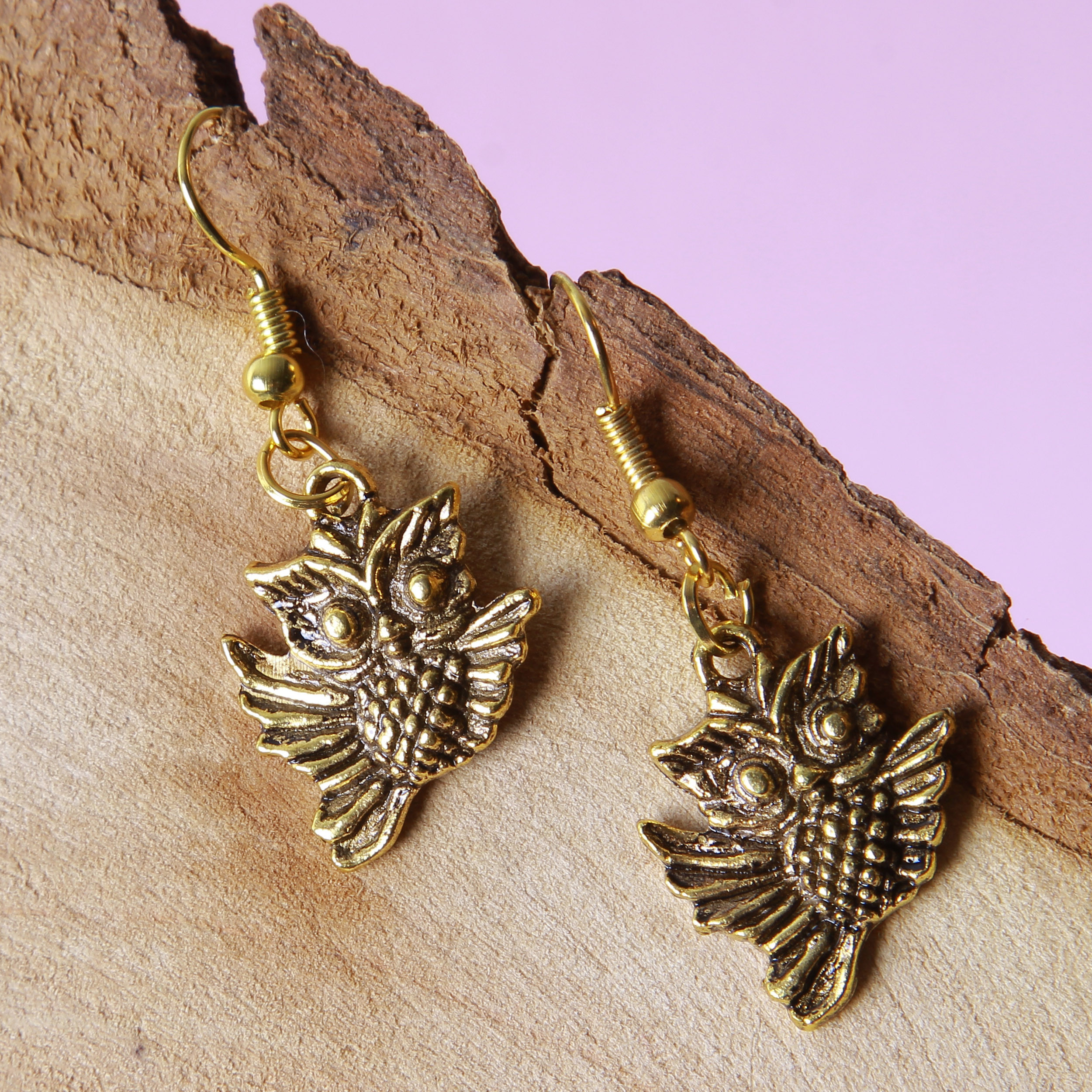 گوشواره دخترانه مدل فلزی فانتزی کد GZN_040