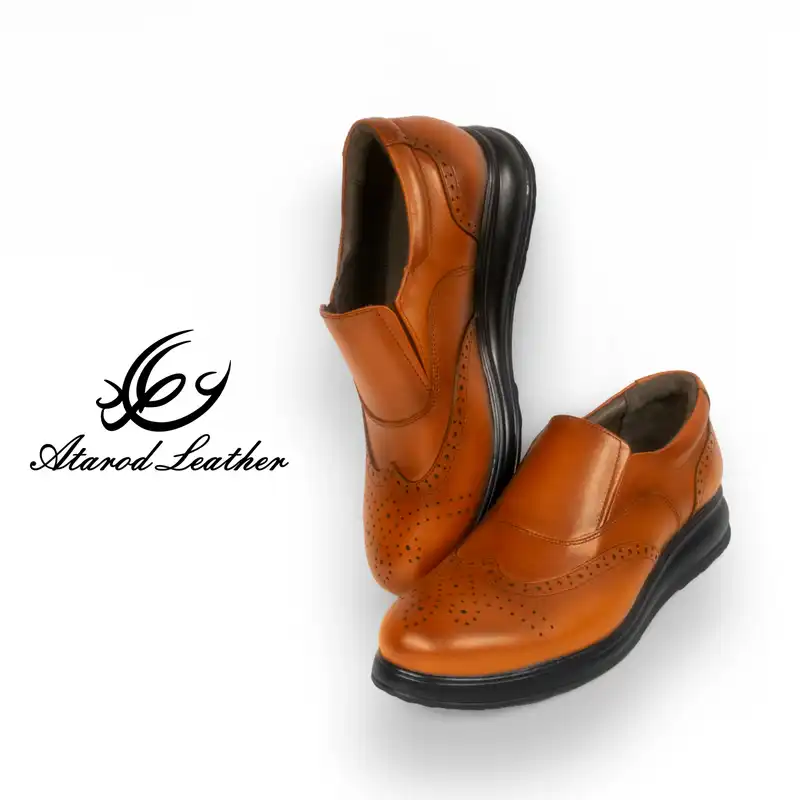 کفش روزمره مردانه چرم عطارد مدل چرم طبیعی کد SH233
