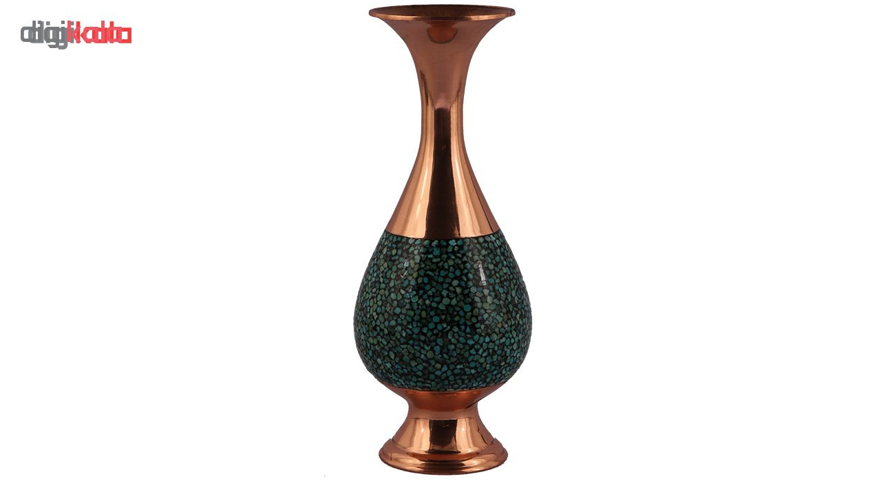 گلدان مسی فیروزه کوب گالری گوهران  مدل 37