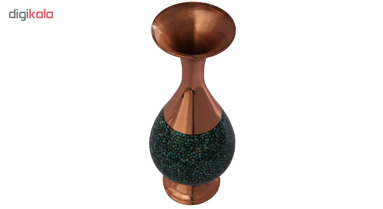 گلدان مسی فیروزه کوب گالری گوهران  مدل 37