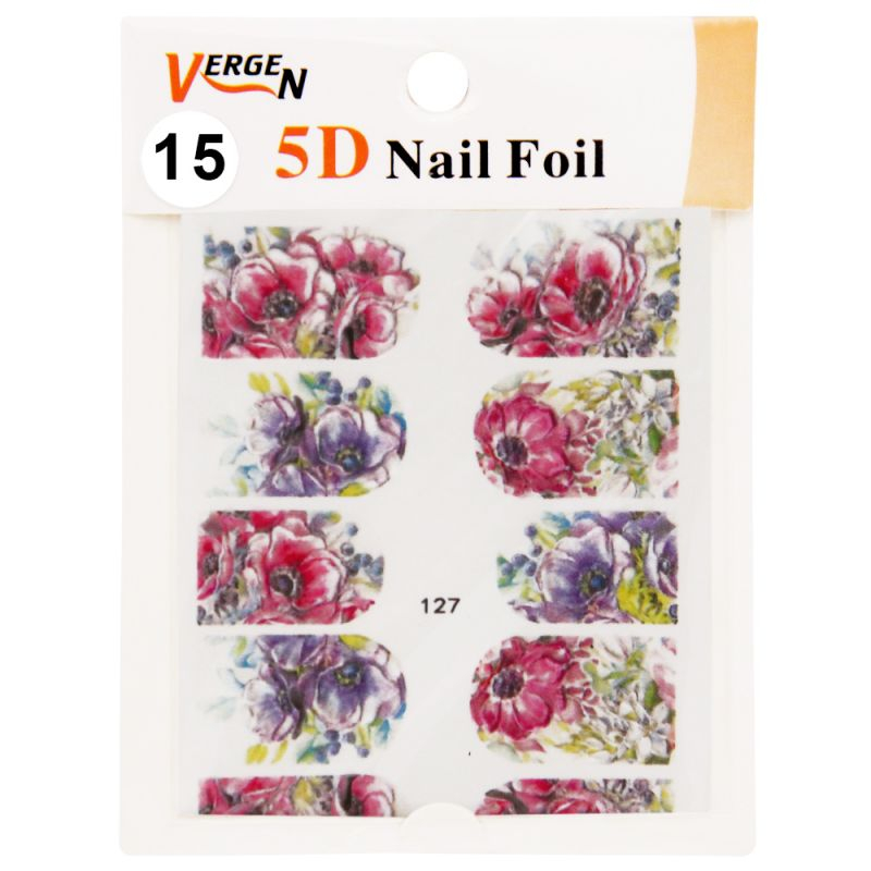 استیکر طراحی ناخن ورژن مدل GS125 مدل 15