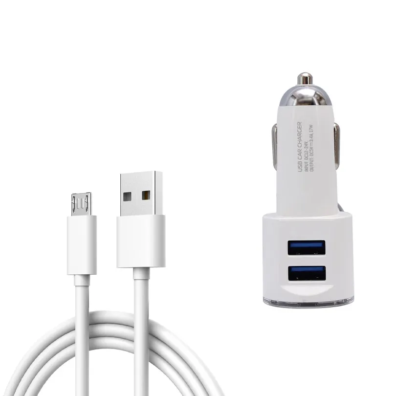 شارژر فندکی الدینیو مدل DL-C29 به همراه کابل تبدیل microUSB