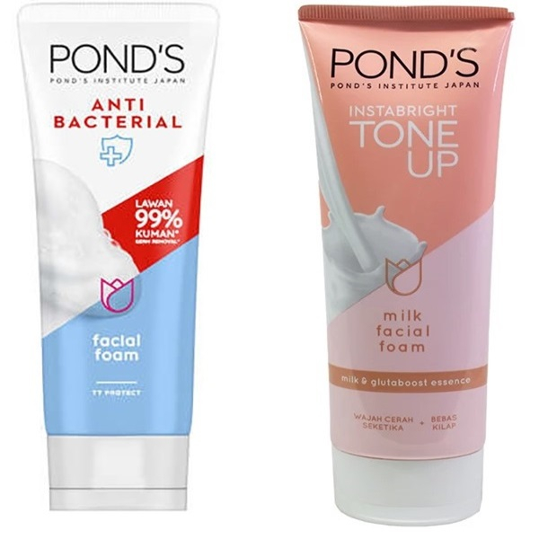 مراقبت پوست فوم شستشو صورت پوندز مدل Anti Bacterail and Milk حجم 100 میلی لیتر مجموعه 2 عددی