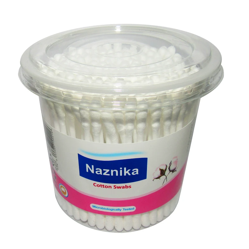گوش پاک کن نازنیکا مدل Cotton Swabs بسته 200 عددی به همراه جا کلیدی برج ایفل