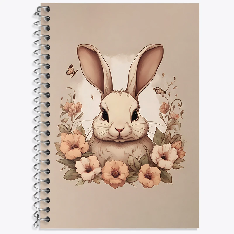 دفتر زبان 50 برگ خندالو مدل دو خط طرح خرگوش کیوت کد N3355