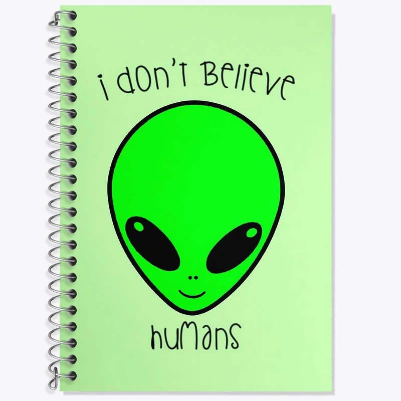 دفتر زبان 50 برگ خندالو مدل دو خط طرح آدم فضایی کد 1914