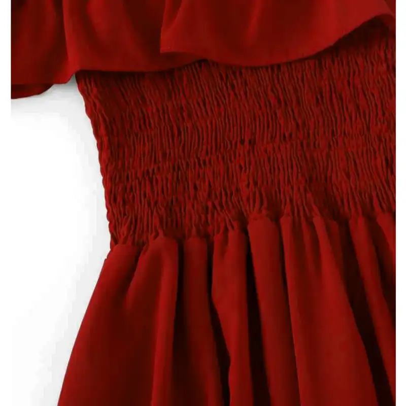 پیراهن زنانه مدل عروسکی رنگ قرمز