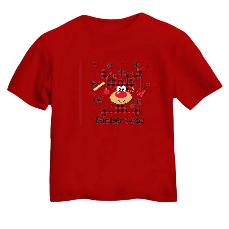 تی شرت آستین کوتاه بچگانه مدل گوزن کریسمس کد 12