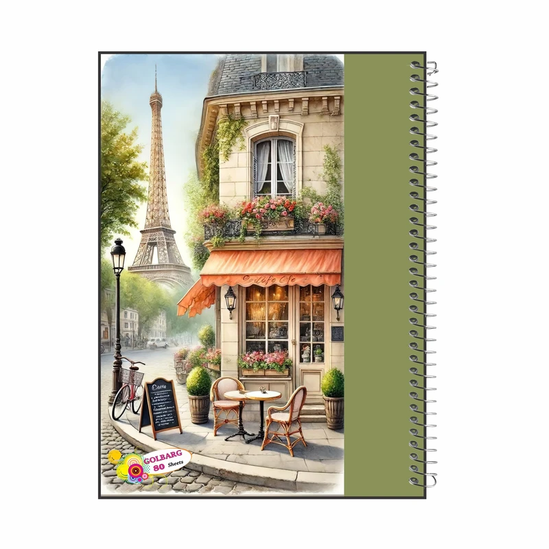 دفتر مشق 80 برگ گلبرگ مدل کلاسیک کد 3097