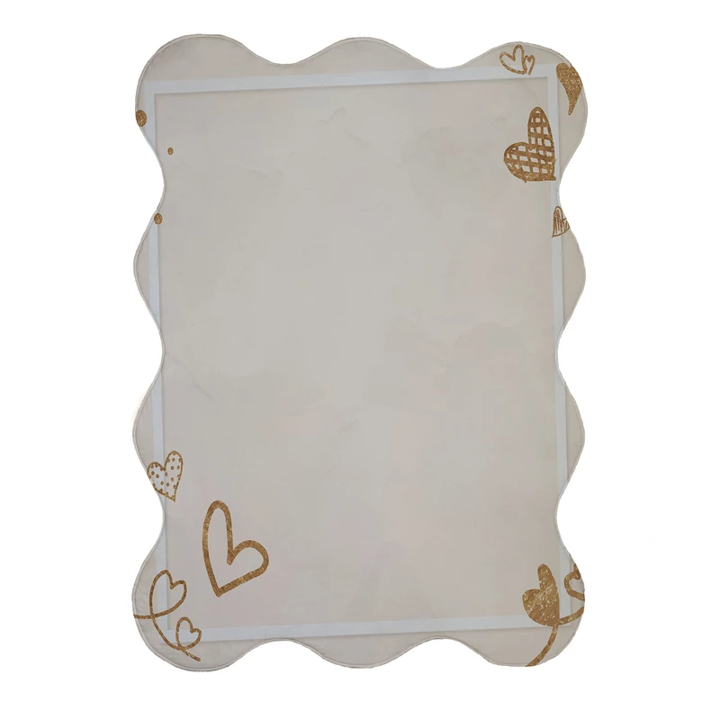 پادری مدل دالبر طرح قلب کد 8767 سایز 80x110 سانتی متر 