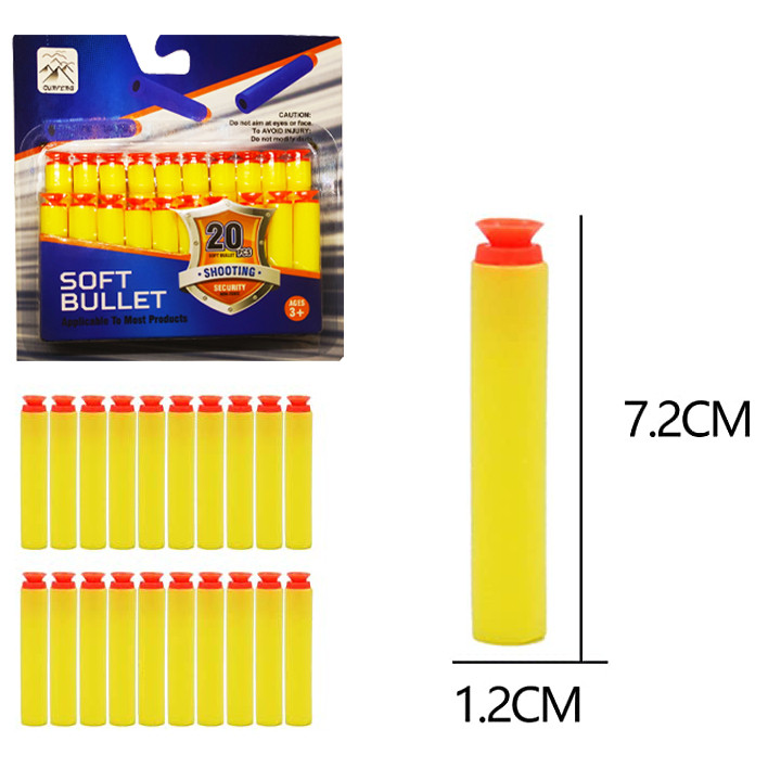 تیر فومی تفنگ مدل Soft Bullet مجموعه 20 عددی