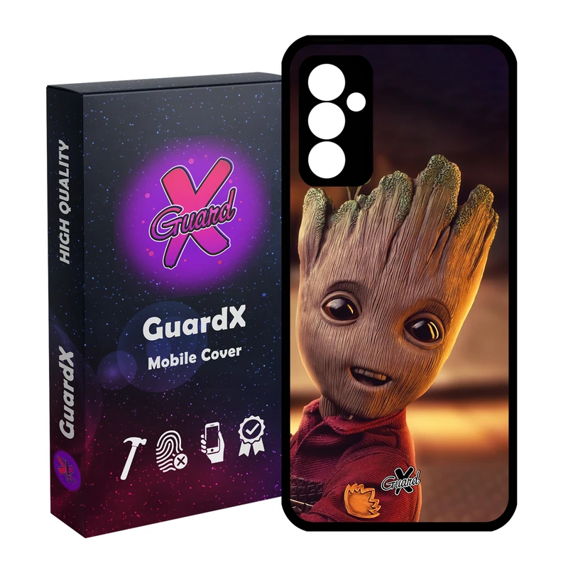 کاور گارد ایکس طرح Groot مدل Glass10479 مناسب برای گوشی موبایل سامسونگ Galaxy S23 FE