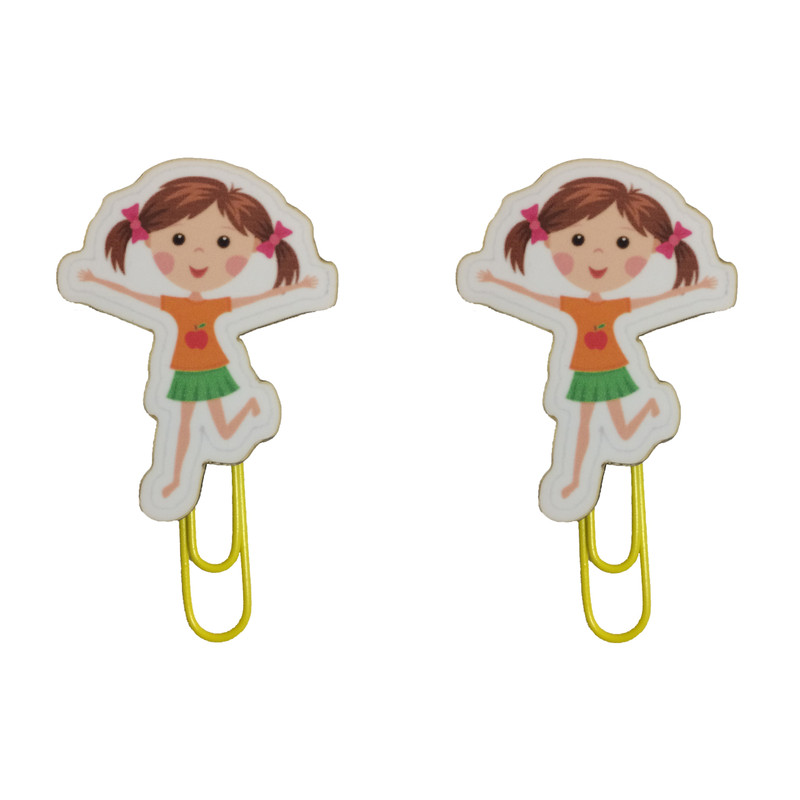 گیره کاغذ طرح  دختر  کد 31 بسته 2 عددی