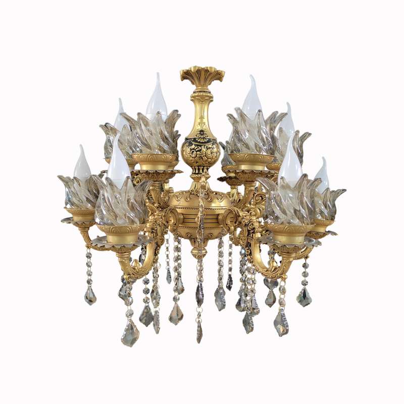 لوستر 12 شعله سپاهان سقف آرا مدل نیلوفر کد 6SB112