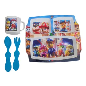 سرویس غذاخوری 4 تکه کودک طرح سگ های نگهبان کد 5