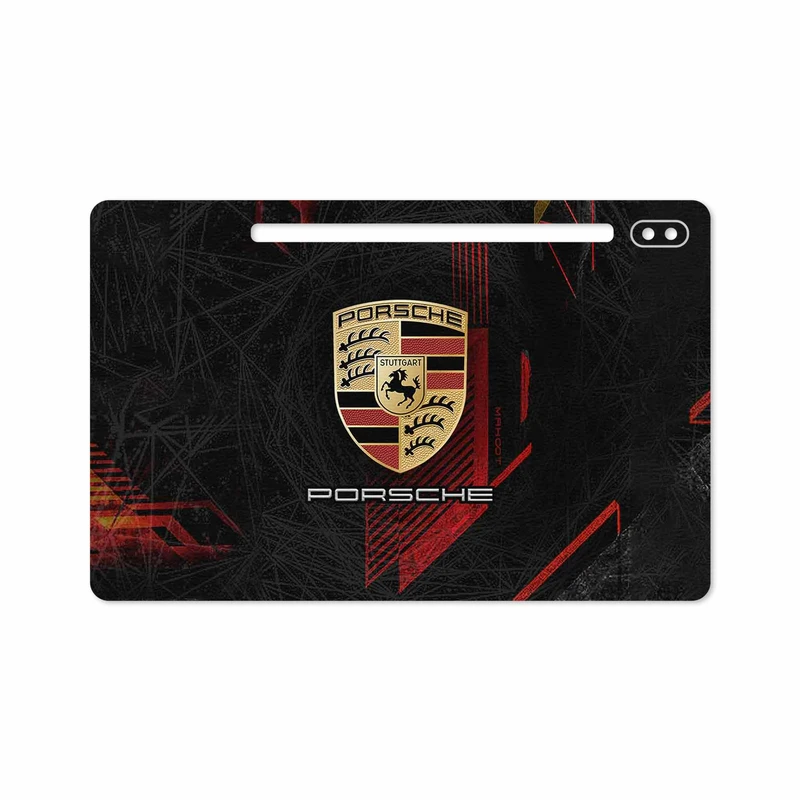 برچسب پوششی ماهوت مدل Porsche-Logo مناسب برای تبلت سامسونگ Galaxy Tab S6 2019 SM-T865