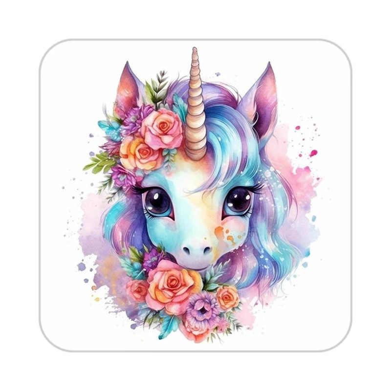 زیر لیوانی کاکتی طرح اسب تک شاخ و یونیکورن مدل mp31709