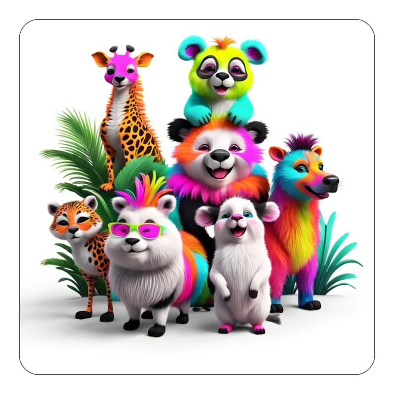 مگنت کاکتی طرح حیوانات رنگی مدل mp25210