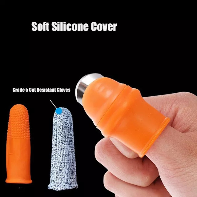 چاقوی انگشتی میوه چینی مدل LARGE به همراه محافظ انگشت