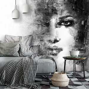 پوستر دیواری سه بعدی مدل چهره نیمرخ دختر DVRF2478