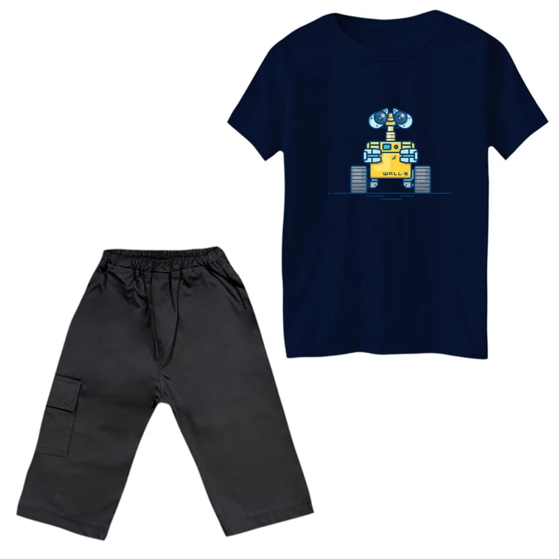 ست تی‌شرت و شلوارک پسرانه مدل والی کد 6