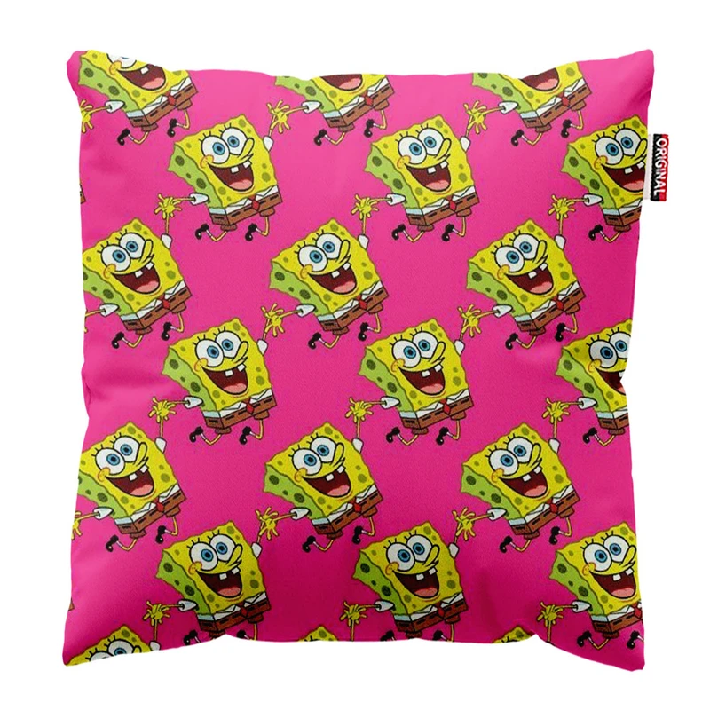  کوسن پاد آفرین طرح کارتونی بچگانه باب اسفنجی کد 4814 سایز 40*40 سانتی متر
