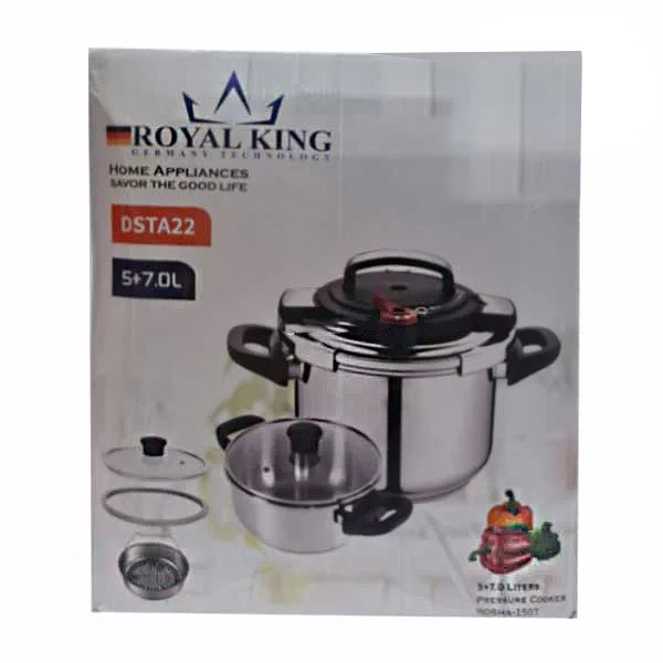 زودپز دوقلو  رویال کینگ مدل ROSHA -1900 گنجایش 7 و 5 لیتر