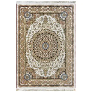 فرش ماشینی نیروانا کد 8002 زمینه کرم