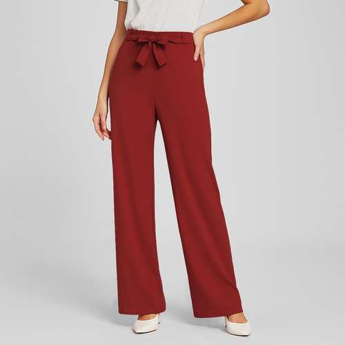 شلوار زنانه هاوین مدل بگ ابروبادی 311 رنگ قرمز