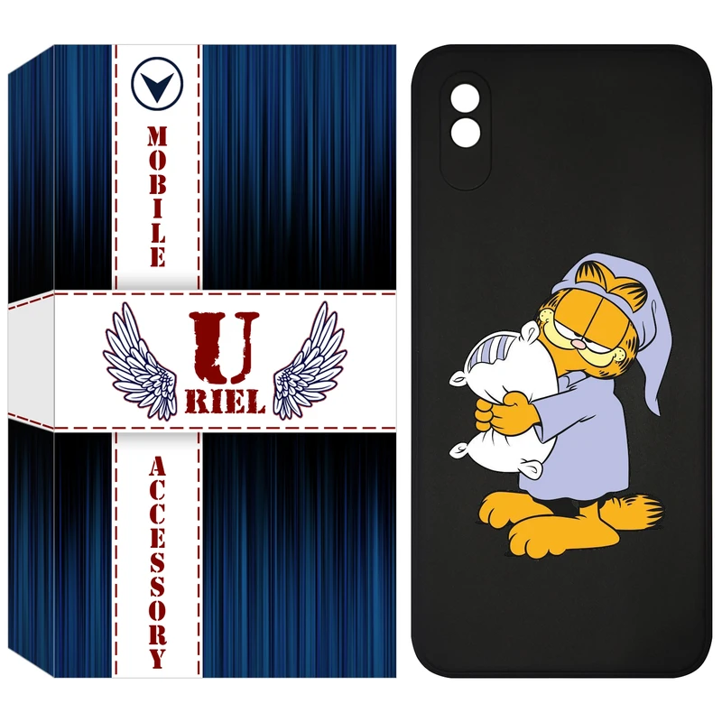 کاور یوریل مدل KSH کد 73 طرح گارفیلد خوابالو مناسب برای گوشی موبایل شیائومی Redmi 9A / 9AT