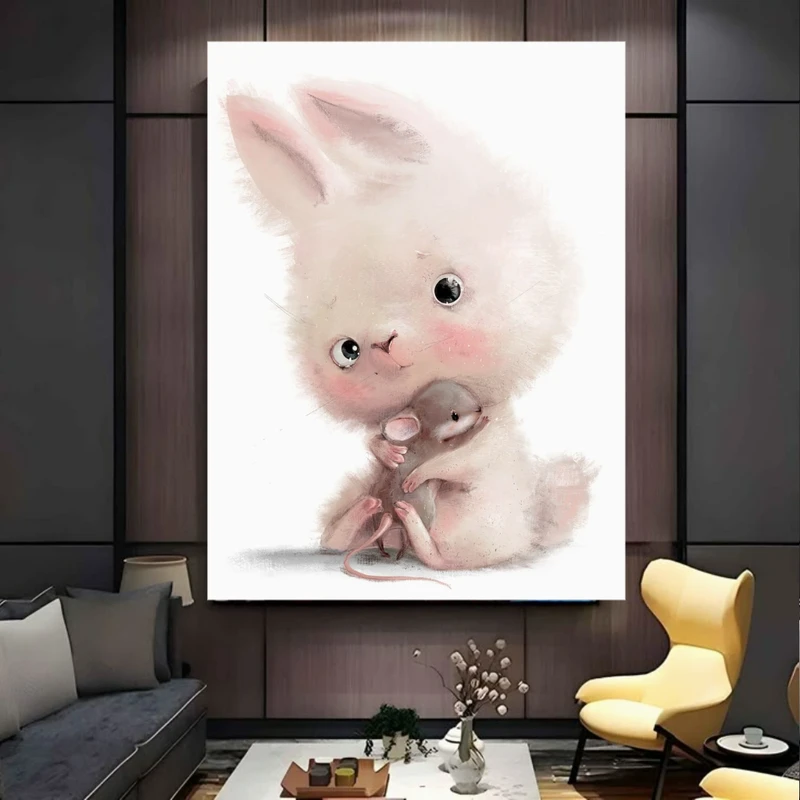 پوستر طرح نقاشی خرگوش مدل کودکانه کد FP106379