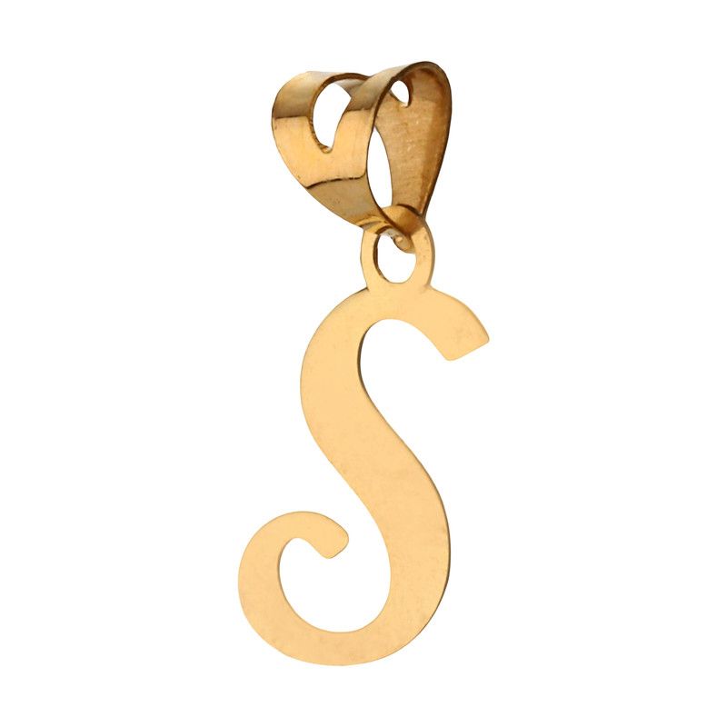 آویز گردنبند طلا 18 عیار زنانه مدل حرف S کد S2049 -  - 2