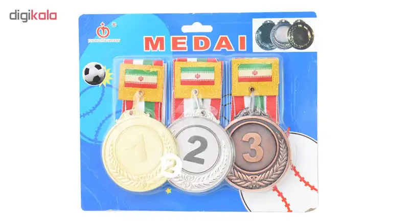 مدال قهرمانی مدل 002 بسته 3 عددی