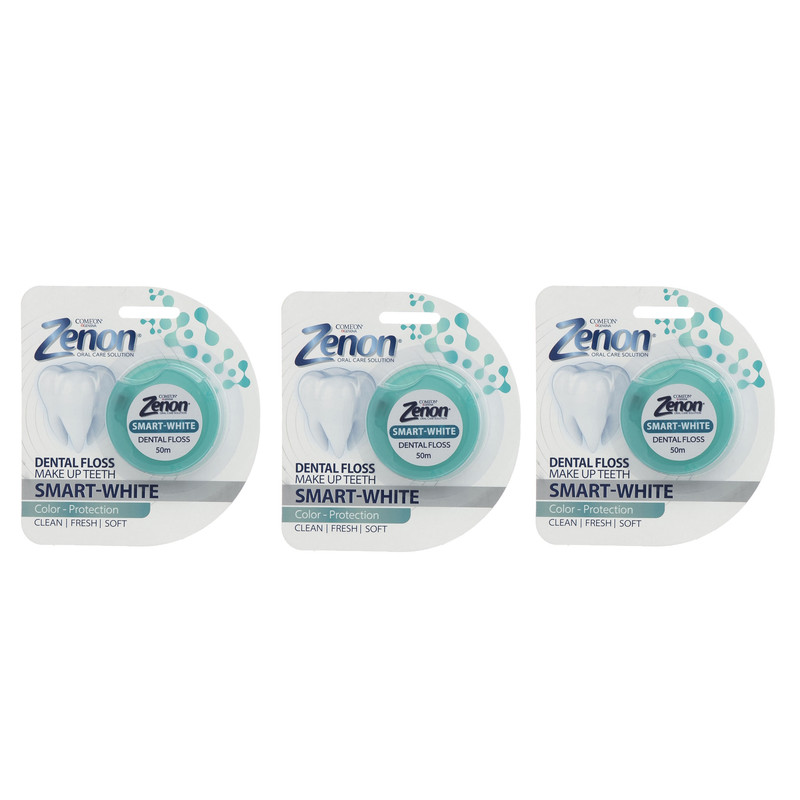 نخ دندان زنون مدل Smart White مجموعه 3 عددی نخ دندان زنون مدل Smart White مجموعه 3 عددی