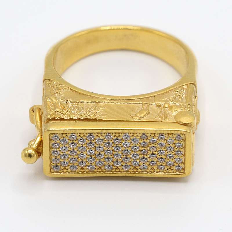 انگشتر طلا 18 عیار مردانه مدل T1 انگشتر طلا 18 عیار مردانه مدل T1