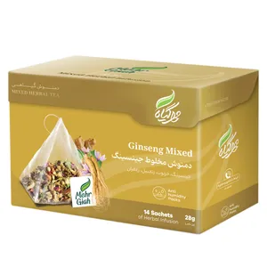 دمنوش گیاهی جینسینگ مهرگیاه بسته 14 عددی
