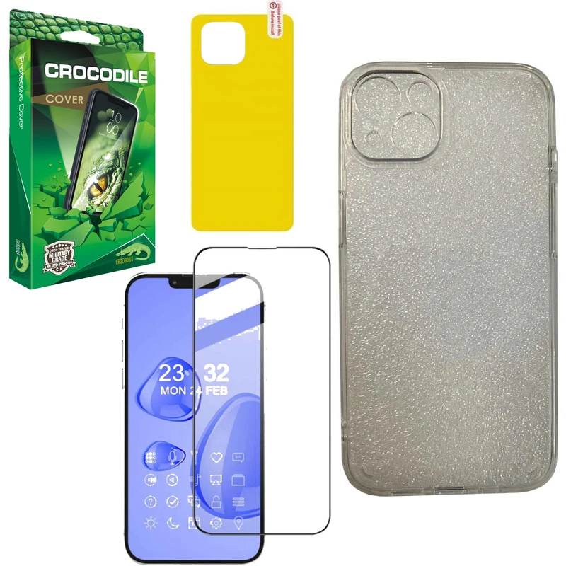 کاور کروکودیل مدل CO-PC-AAA مناسب برای گوشی موبایل اپل Iphone 14 Plus به همراه محافظ صفحه نمایش و محافظ پشت گوشی