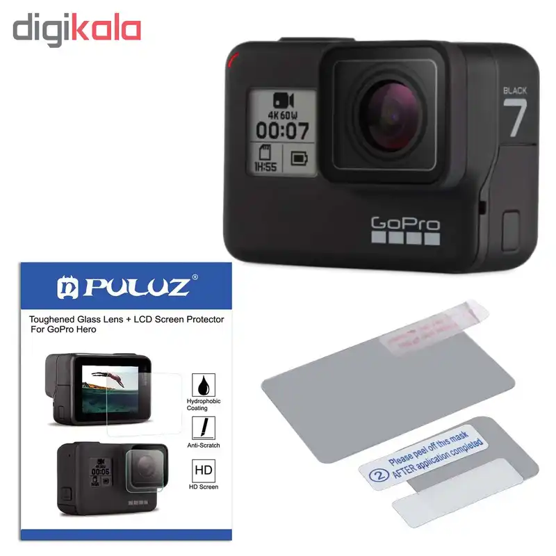 دوربین فیلم برداری ورزشی گوپرو مدل HERO7 Black Quick Stories به همراه محافظ صفحه و لنز پلوز