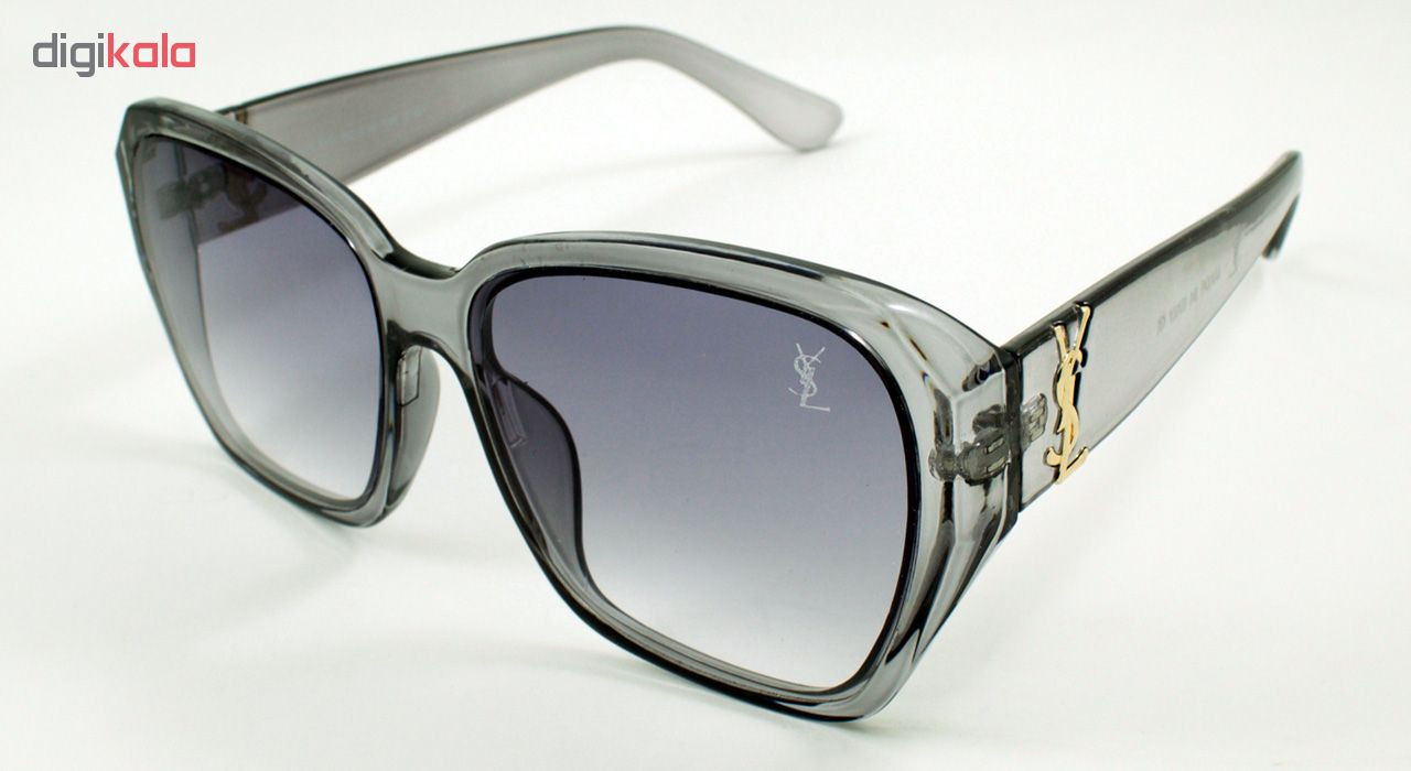 عینک آفتابی مدل Transparent Grey Cubic