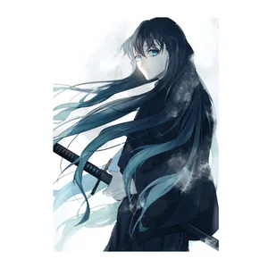استیکر لپ تاپ و موبایل مدل انیمه طرح شیطان کش مویچیرو توکیتو demon slayer Muichiro Tokito کد 422