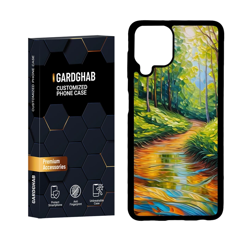   کاور گارد قاب مدل پشت گلس هنری مناسب برای گوشی موبایل سامسونگ Galaxy A22 4G