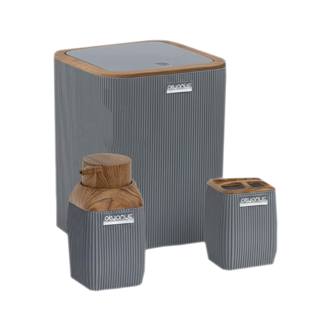 ست سرویس بهداشتی 3 تکه فری هوم مدل AHSHAP WOODEN